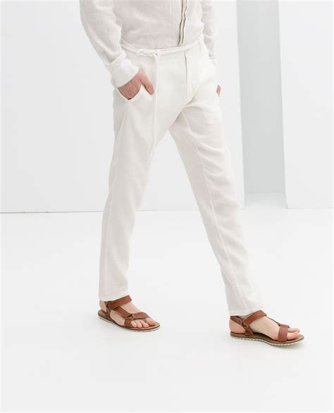 zara linen trousers|zara linen trousers men.